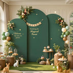 Hunter Green Arch Backdrop Cover 7.2ft 6.6ft 6ft Arch Cover Set of 3 Arch Covers Stretchy Backdrop for Wedding Party Baby Shower Birthday Photography Spandex Arch Stand Covers Backdrop Curtains Decor - Image 3