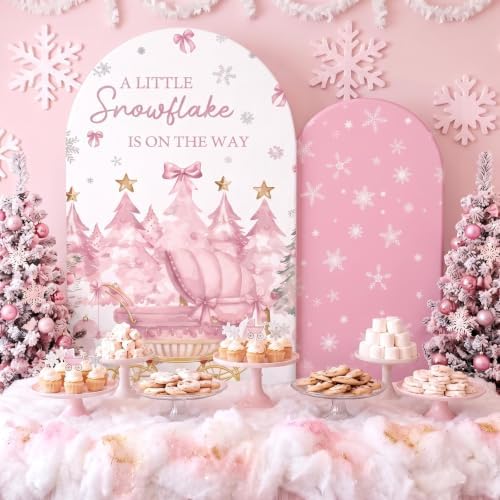 Mindsoft 2 Set a Little Snowflake is on The Way Arch Backdrop Cover - Image 4