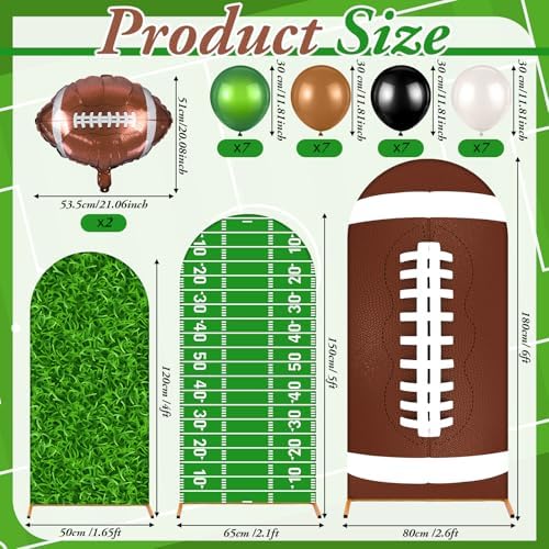 Foilswirl 34 Pieces Football Backdrop Set, Football Arch Backdrop Cover - Image 3