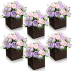 6 Sets Artificial Peonies Flower Table Centerpieces, Mixed Purple by Wavyknot