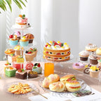 6 Pcs Acrylic Dessert Stand Set Tiered Tray Holder, Novel Style - Image 2