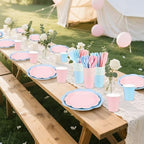 400 Pcs Baby Gender Reveal Plates and Napkins, Pink Blue Party Tableware - Image 5