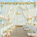 40ft x 10ft Wrinkle Free Ivory Wedding Backdrop Curtains for Party Bridal Shower Reception Decorations Ivory Fabric Curtain Backdrops Drapes for Photography Baby Shower Birthday Background by Tao-GePartyDecorations