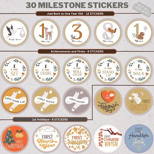 Baby Memory Book with Keepsake Box & Monthly Baby First Milestone Stickers - Gender Neutral First Year Scrapbook Journal - Baby Photo Album for Boys - Baby Book Keepsake, Baby Milestone Book - Image 6