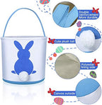 Weewooday 6 Pcs Easter Bunny Basket Bags Canvas Rabbit Bucket Tote for Easter Egg Hunts Candy Gifts Storage - Image 5