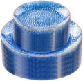 Rubtlamp 60Pcs Clear Blue Plastic Plates, Hammered Blue Plates, Clear Fancy Disposable Plates With Gold Rim Include 30 Dessert Plates, 30 Dinner Plates for Party by Rubtlamp