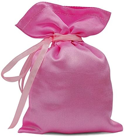 Darling Souvenir 50 Satin Drawstring Gift Pouch Small Wedding Party Favors Bag - 8" x 10" inches Baby Shower Thank You Pouches- Baby Pink by DarlingSouvenirMADEWITHLOVE