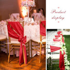 60 Pcs Red Chair Sashes Satin Chair Bows Sashes for Party, Hotel, Wedding, Reception, Restaurant Event Decoration (7 x 108 inch) - Image 6
