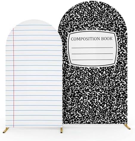 Moukeren Composition Notebook Arch Backdrop Cover 6ft and 7.2ft for Pastel Classroom Decor Back to School Bulletin Board Paper Background Party Banquet Photo Arches Background Decorations - Image 7