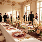 IOOOOO 100 Pcs 10" Clear Amber Plastic Dinner Plates for Weddings & Party - Image 7