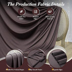40 ft x 10 ft Wrinkle Free Brown Backdrop Curtain for Parties, Wedding Brown Photo Backdrop Drapes, Fabric 8 Panels 5ft x 10ft for Baby Shower Photoshoot Engagement Birthday Photography Background - Image 4