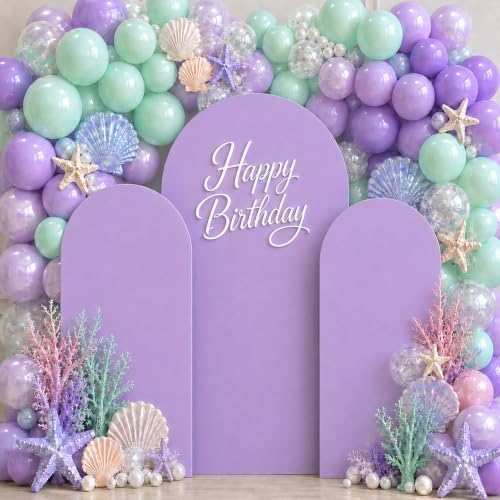 Lavender Arch Cover 7.2ft 6.6ft 6ft Purple Arch Backdrop Cover Set of 3 - Image 2