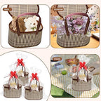 8 Set Baskets for Gifts Large Empty Woven Bamboo Gift Basket Bulk Kit with Handles and Clear Cellophane Wrap, for Baby Shower, Birthday Party, and Wrapping Gift Bags and Cards Supplies - Image 5