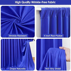 20ft x 10ft Royal Blue Backdrop Curtains Wrinkle Free Polyester Drapes - Image 4