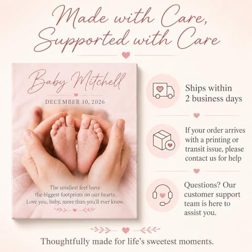 TWING Custom Baby Keepsake Birth Stats Photo Print Wall Decor, 20 X 30 in - Image 7