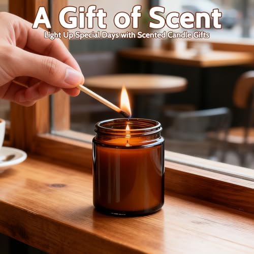24 Pack 6 oz Mahogany & Teakwood Scented Soy Candles, Bulk Glass Jar Aromatherapy Candles, Long Lasting Soy Wax Candles for Home, Wedding, Party & Stress Relief - Image 4