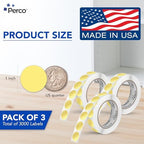 Perco Metallic Gold Perforated Round Circle Dot Sticker 1-Inch Labels — 3 Rolls, 3,000 Stickers - VIP, Reward & Premium Pricing Labels for Events & Packaging - Made in USA - Image 2
