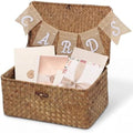 Geelin Seagrass Wedding Card Basket with Burlap Banner Woven,Coffee by Geelin