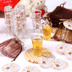 Funnymoom 50 Sets Teddy Bear Baby Shower Favors We Can Bearly Wait for Guests Souvenir Brown Bear Acrylic Clear Shot Glasses Thank You Tags with Twine Organza Bags for Birthday Supplies, Gender Reveal - Image 6