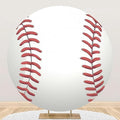 Renaiss 7x7ft Baseball Round Backdrop Cover Hardball Circle Photography Background Batter Pitcher Hit Batting Catcher Athletes Baby Shower Birthday Party Decor Sport Games Arch Photo Booth Props by Renaiss