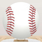 Renaiss 7x7ft Baseball Round Backdrop Cover Hardball Circle Photography Background Batter Pitcher Hit Batting Catcher Athletes Baby Shower Birthday Party Decor Sport Games Arch Photo Booth Props by Renaiss