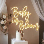 Baby in Bloom Neon Sign, Baby Shower LED Neon Light for Wall Decor - Image 2