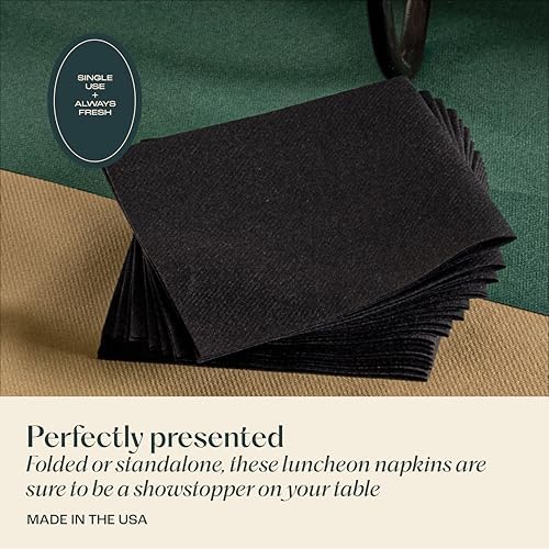 Disposable Linen-Feel Tela Gray Napkins, 6.5" x 6.5" Paper Napkins For Wedding, Party, Dinner Or Holiday (100 Pack) - Image 7
