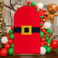 VitalCozy 7.2 ft Christmas Belt Arch Cover Spandex Santa Gold Buckle by VitalCozy