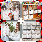 CHENGU 6 Pack Christmas Storage Basket Collapsible Christmas Basket for Gifts Highland Cow Holiday Decor Large Red Truck Bin Foldable Xmas Tree Box with Handle for Bedroom Office Home - Image 6