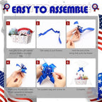 Funnymoom 24 Pcs 4th of July Red White Blue Star Paper Basket Empty - Image 4