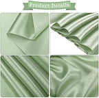 fani Sage Green Satin Chair Straps Bows,60 PCS 7x108 Inch,Chair Sash - Image 2