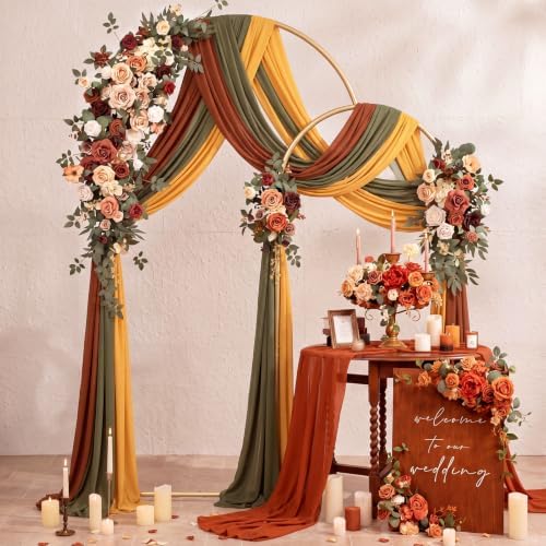12 Pcs Thanksgiving Fall Party Decorations Boho Table Runner - Image 5