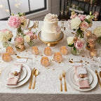 32Pcs Gold Votive Candle Holders | Polka Dot Round Glass | Wedding Decor - Image 3