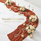 20 Pack Terracotta 17 x 108 Inch Cheesecloth Table Runner - Boho Gauze Sheer Fabric for Wedding Baby Shower Party Home Decor - Image 5
