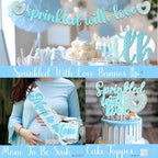 Hombae Donut Baby Sprinkle Decorations for Boy, Baby Shower Decorations for Boys, Blue Sprinkle with Love Backdrop Balloon Banner Boxes Tablecloth Sash for Boy Sprinkled Baby Shower Supplies - Image 5