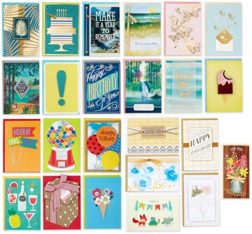 Hallmark Pack of 24 Handmade Assorted Boxed Greeting Cards, Modern Greenery—Birthday Cards, Baby Shower Cards, Wedding Cards, Sympathy Cards, Thinking of You Cards, Thank You Cards - Image 3