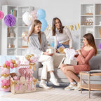 Pink, Wooden Baby Shower Crate Closet,Hollow - Image 2