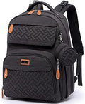 BabbleRoo Diaper Bag Backpack - Travel Large Baby Diaper Bag with Changing pad, Waterproof Baby Bags for Mom & Dad, Unisex Bags with Pacifier Case, Luggage Strap & Stroller Clips– Black by BabbleRoo