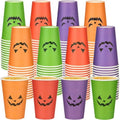 Funnymoom 120 Pcs Halloween Party Cups 12 oz Disposable Pumpkin Paper Cups by Funnymoom