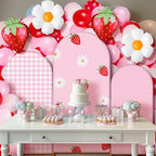 Foilswirl 34 Pcs Strawberry Arch Backdrop Covers Party Decor Set - Image 5