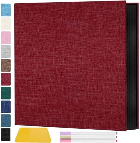 Zesthouse Photo Album Self Adhesive Pages, 60 Pages Magnetic Scrapbook Albums with Sticky Page, Photos Album Holds 8x10 & 5X7 & 4x6 & 6x8 & 3x5, Large Picture Book Ideal Gift for Family Wedding Baby by Zesthouse