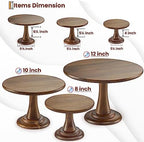 Tidita Set of 3 Size Wood Cake Stand Set, Easy To Assemble, Removable Tray - Image 2