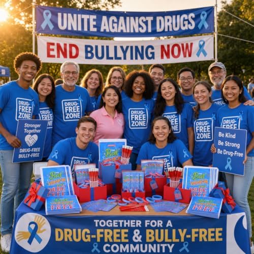 200 Pcs Drug Free Awareness Assorted Items Bulk, Red Ribbon Week Gift Favor - Image 4
