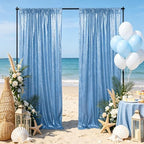 Baby Blue Glitter Sequin Backdrop Curtains 6ftx8ft Photo Drapes by Fanqisi