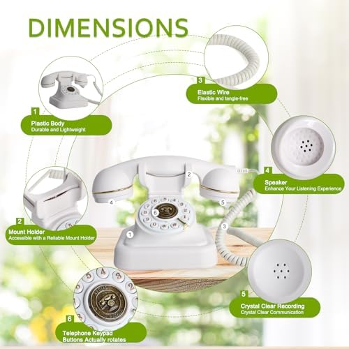 ROOMEDAL Audio Guest Book Wedding Phone- Record Customized Audio Messages with GuestBook – A Personal and Convenient Way to Preserve Your Special Occasions - Image 5