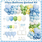 One Silly Goose Birthday Decorations, Blue Silly Goose First Birthday for Boys, Goose 1st Highchair Banner Balloon Garland Box Monthly Photo Cake Topper Hat Poster for Boys Funny Party Supplies - Image 4