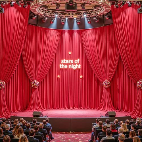 40ftx10ft Wrinkle Free Red Backdrop Curtain - 10 Feet Photography Backdrop Drapes, Silky Polyester Back Drop Cloth for Wedding Baby Shower Balloon Arch Background - Image 2