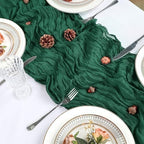 12 Pack 23 x 120 Inch Emerald Green Table Runner 10Ft Cheesecloth - Image 4