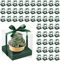 Thenshop 50 Pcs Clear Cupcake Boxes Individual 3.5 Inch, Green by Thenshop