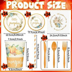 Tanlade 193 Pcs Fall Little Pumpkin Baby Shower Decorations Pumpkin Banner - Image 2